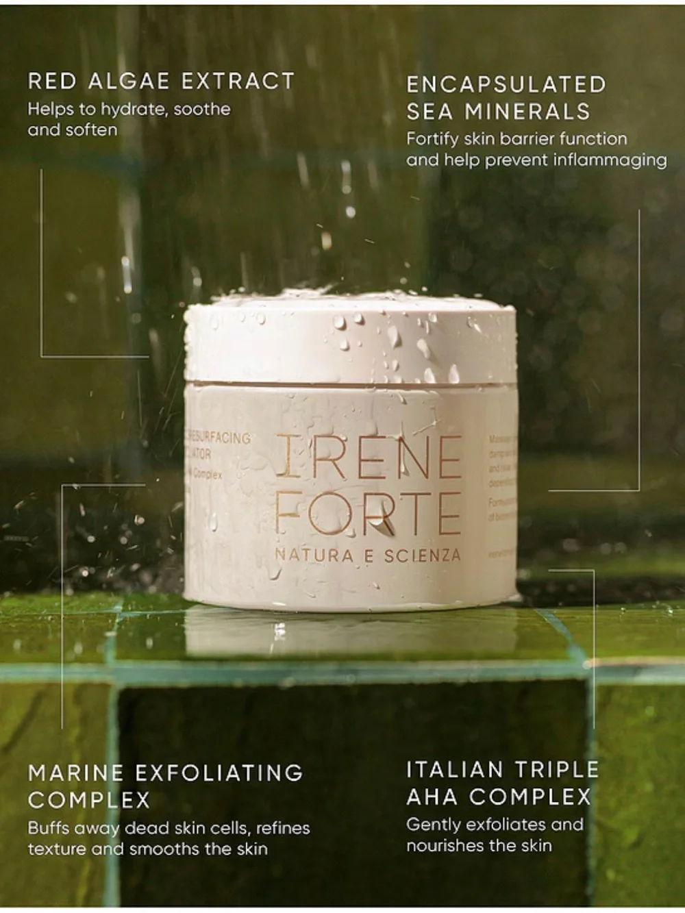 Irene Forte Red Algae Resurfacing Body Exfoliator - Brand New + Sealed!